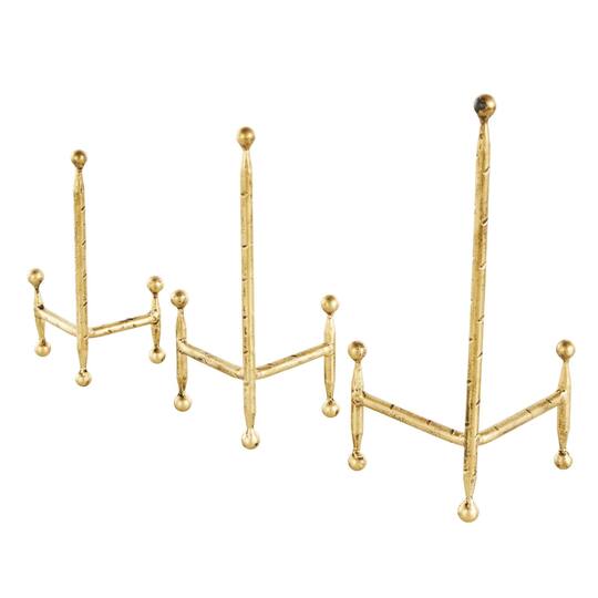 Gold Metal Slim Display Easel with Ball Accent Set